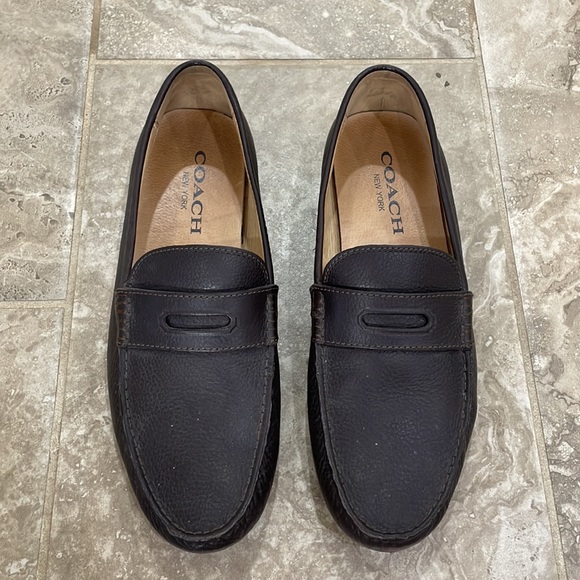 Coach Shoes Coach Mens Jarad Pebbled Leather Loafers Size 1 Poshmark